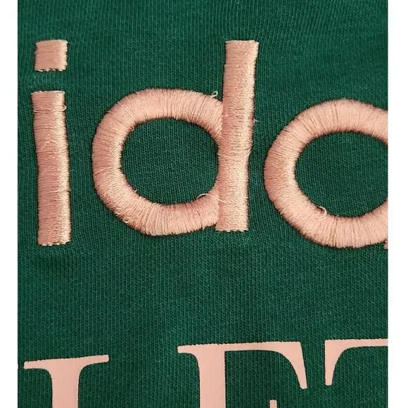 Adidas Athletic League Sweater Women's Sz 3X Green/Gold Spell Out Crew Neck - Picture 5 of 8